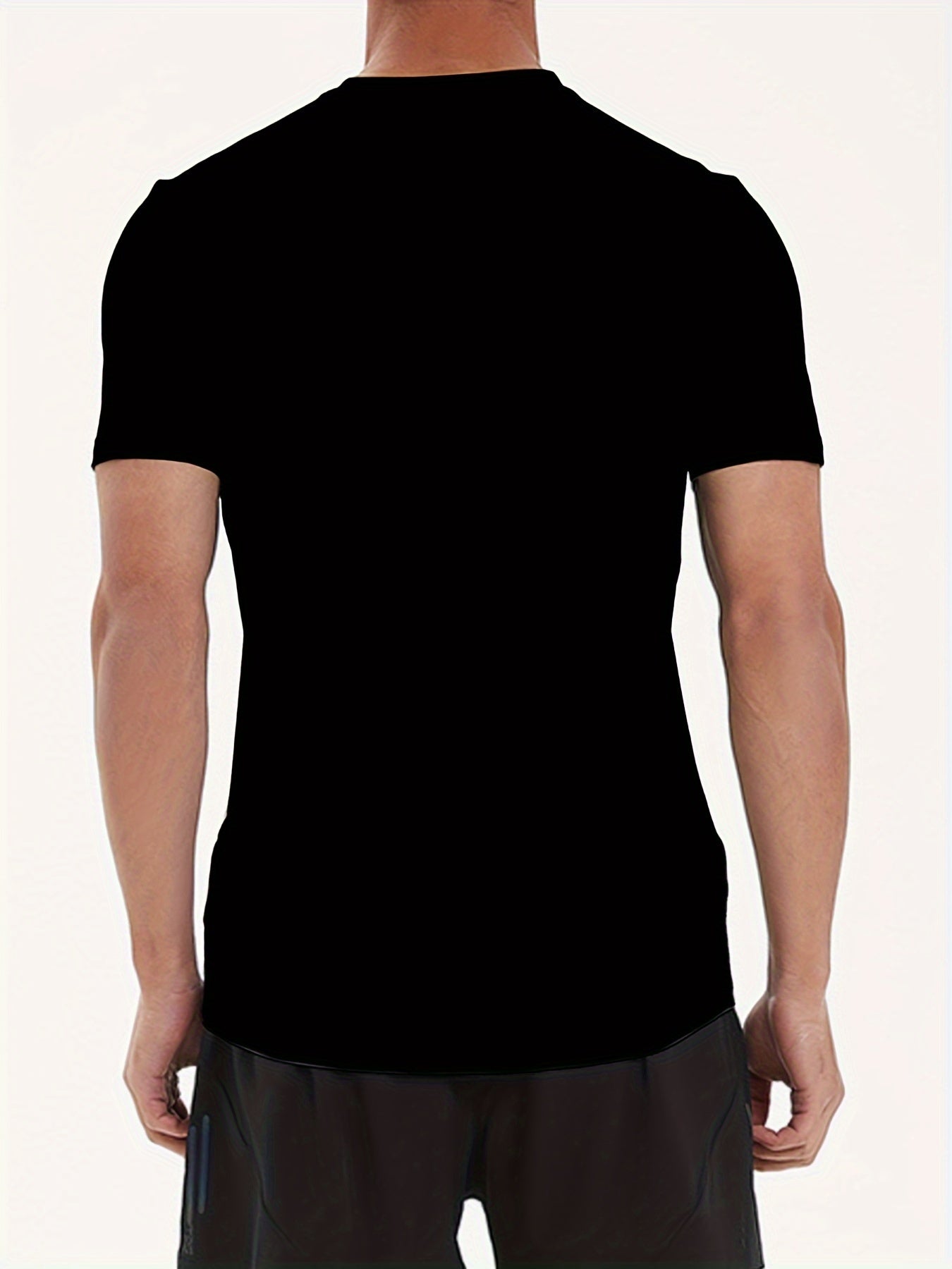 Men's Paris Letter Printed And Striped Round Neck And Short Sleeved T-shirt, A Casual And Fashionable Top For Summer Daily And Sports Casual Wear